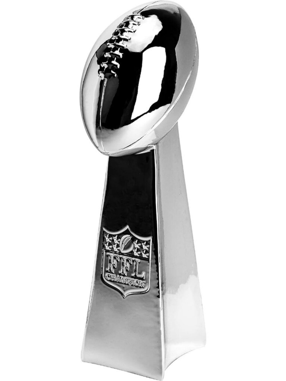 Fantasy Football Trophy - Chrome Replica Championship Award for League Winners